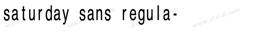 saturday sans regula字体转换